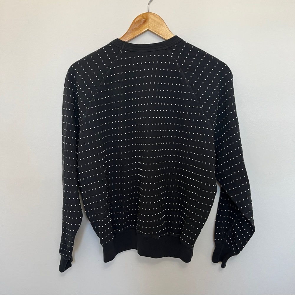 THE GREAT. Sweater The Swiss Dot College Sweatshirt Almost Black Size 0 XS - Picture 4 of 5